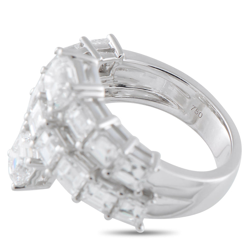 LB Exclusive 18K White Gold 4.88ct Diamond Ring ALR-19059-1