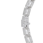 LB Exclusive 18K White Gold 11.30ct Emerald-Cut Diamond Line Bracelet ALB-19426-1