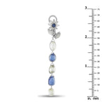 LB Exclusive Platinum 10.0ct Diamond and Sapphire Earrings MF26-0116126