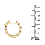 LB Exclusive 18K Yellow Gold 3.80ct Diamond Inside-Out Hoop Earrings AER-20760-Y
