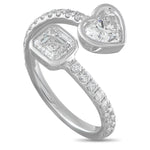 LB Exclusive 18K White Gold 1.87ct Diamond Bypass Ring ALR-19079