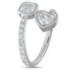 LB Exclusive 18K White Gold 1.87ct Diamond Bypass Ring ALR-19079