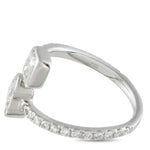 LB Exclusive 18K White Gold 1.87ct Diamond Bypass Ring ALR-19079