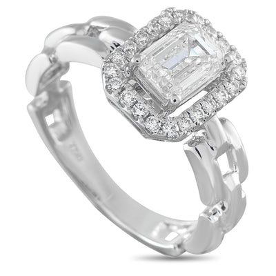 LB Exclusive 18K White Gold 1.25ct Diamond Ring ALR-20068