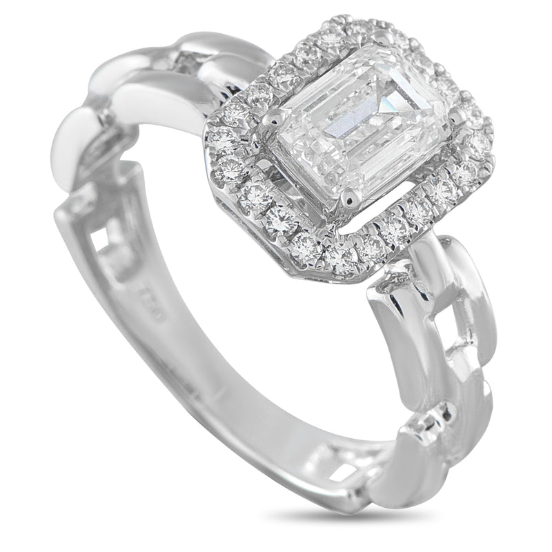 LB Exclusive 18K White Gold 1.25ct Diamond Ring ALR-20068