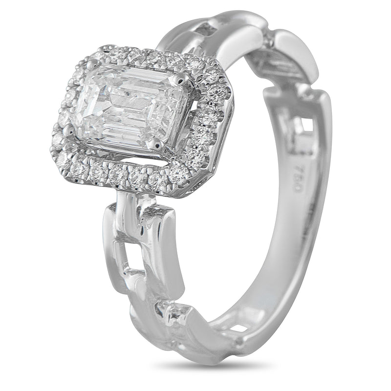 LB Exclusive 18K White Gold 1.25ct Diamond Ring ALR-20068