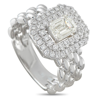 LB Exclusive 18K White Gold 1.30ct Diamond Ring ALR-20067