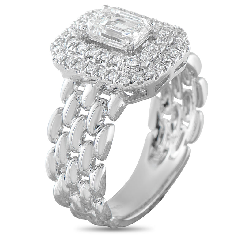 LB Exclusive 18K White Gold 1.30ct Diamond Ring ALR-20067