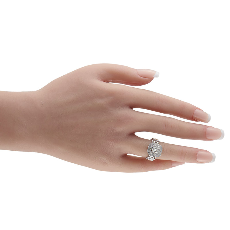 LB Exclusive 18K White Gold 1.30ct Diamond Ring ALR-20067