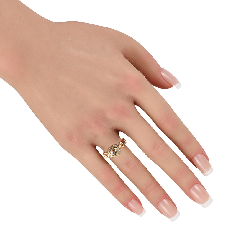 LB Exclusive 18K Yellow Gold 1.23ct Diamond Ring ALR-20063-Y