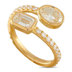 LB Exclusive 18K Yellow Gold 2.28ct Diamond Bypass Ring ALR-20093-Y