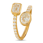 LB Exclusive 18K Yellow Gold 2.28ct Diamond Bypass Ring ALR-20093-Y