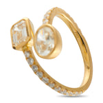 LB Exclusive 18K Yellow Gold 2.28ct Diamond Bypass Ring ALR-20093-Y