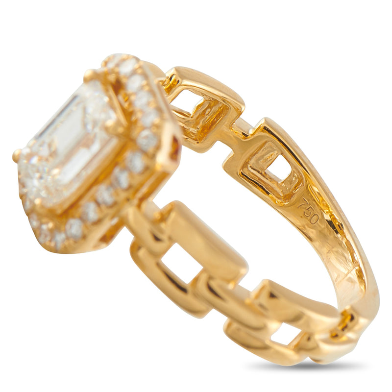 LB Exclusive 18K Yellow Gold 1.25ct Diamond Ring ALR-20068-Y