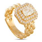 LB Exclusive 18K Yellow Gold 1.30ct Diamond Ring ALR20067-Y
