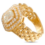 LB Exclusive 18K Yellow Gold 1.30ct Diamond Ring ALR20067-Y