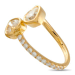 LB Exclusive 18K Yellow Gold 1.55ct Diamond Bypass Heart Ring ALR-20202-Y