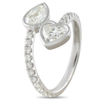 LB Exclusive 18K White Gold 1.90ct Diamond Bypass Ring ALR-19077