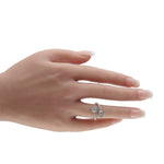 LB Exclusive 18K White Gold 1.90ct Diamond Bypass Ring ALR-19077