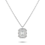 LB Exclusive 18K White Gold 0.62ct Diamond Pendant Necklace ANK-19783