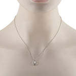 LB Exclusive 18K White Gold 0.62ct Diamond Pendant Necklace ANK-19783