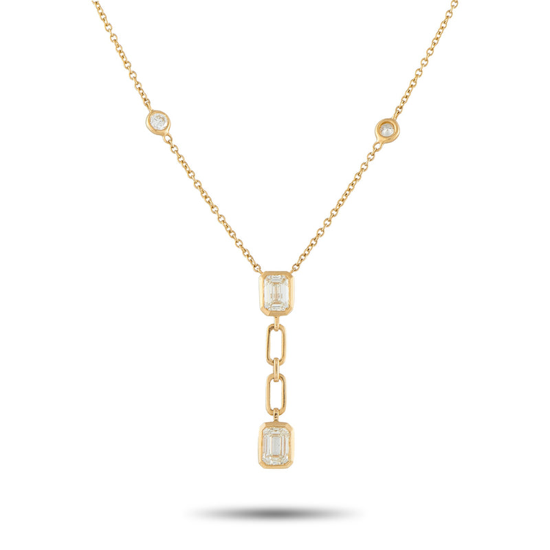 LB Exclusive 18K Yellow Gold 2.60ct Diamond Necklace ANK-19791-Y