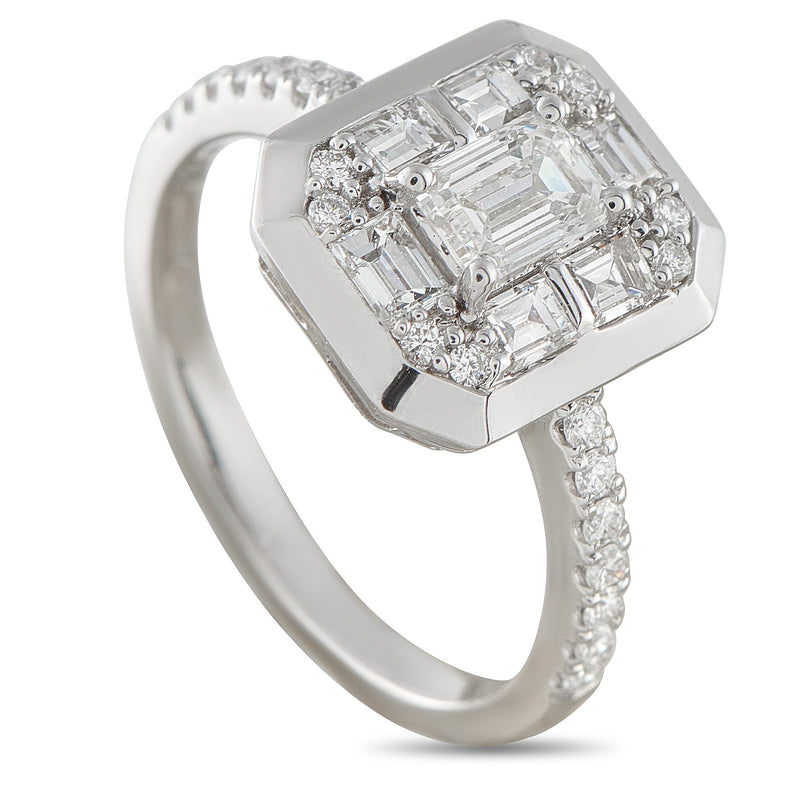 LB Exclusive 18K White Gold 1.16ct Diamond Ring ALB-19915