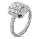 LB Exclusive 18K White Gold 1.16ct Diamond Ring ALB-19915