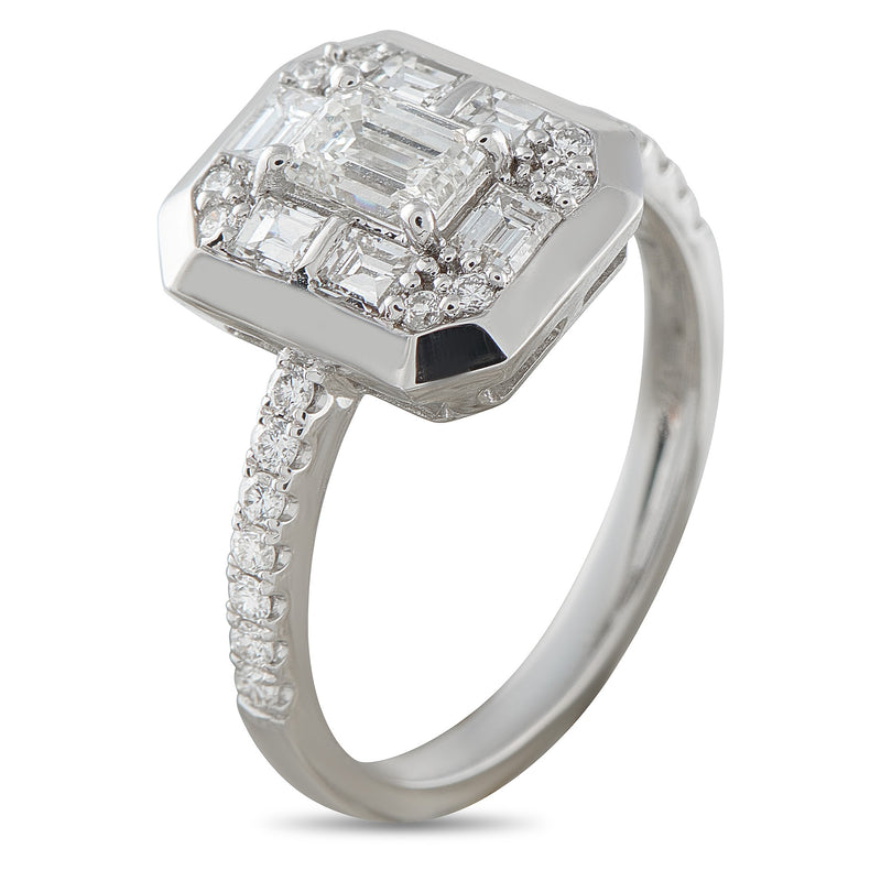 LB Exclusive 18K White Gold 1.16ct Diamond Ring ALB-19915