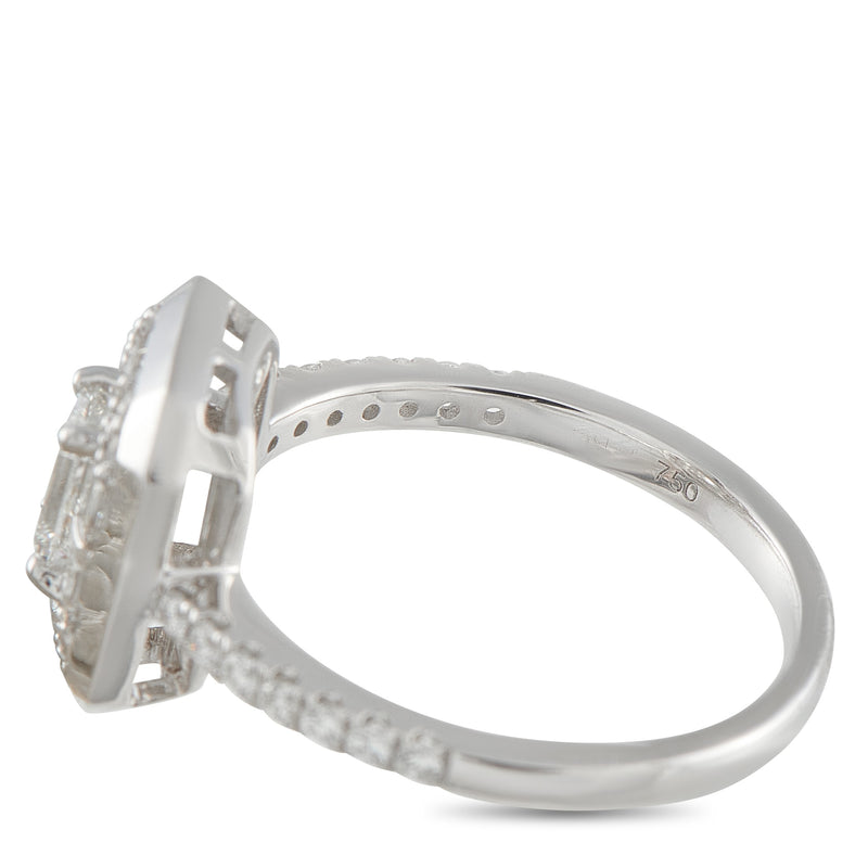 LB Exclusive 18K White Gold 1.16ct Diamond Ring ALB-19915