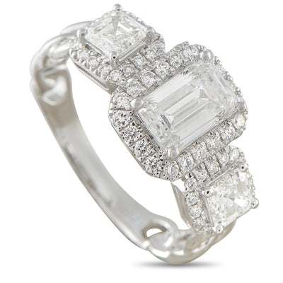 LB Exclusive 18K White Gold 2.01ct Diamond Ring ALR-20065