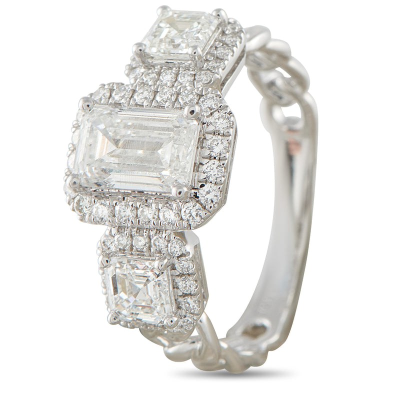 LB Exclusive 18K White Gold 2.01ct Diamond Ring ALR-20065