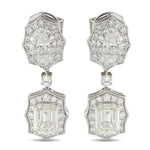 LB Exclusive 18K White Gold 3.91ct Diamond Earrings AER-19788