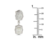 LB Exclusive 18K White Gold 3.91ct Diamond Earrings AER-19788