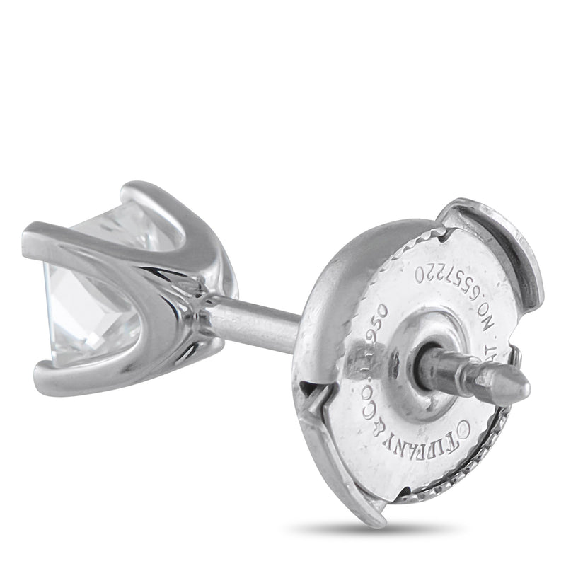 Tiffany & Co. Platinum 0.64ct Diamond Stud Earrings TI16-040726