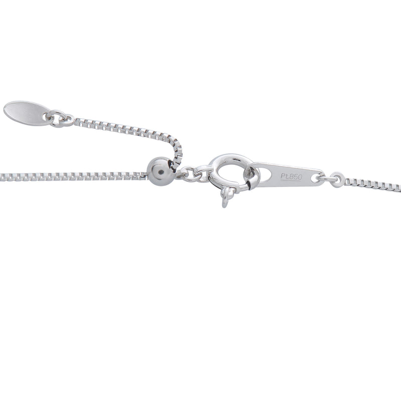 LB Exclusive Platinum 0.39ct Diamond and Sapphire Pendant Necklace MF21-041326