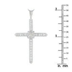 LB Exclusive Platinum 1.95ct Diamond Cross Pendant Necklace MF39-041326