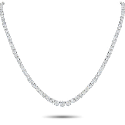 LB Exclusive Platinum 40.47ct Diamond Tennis Necklace MF03-041526