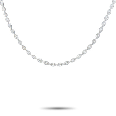 LB Exclusive 18K White Gold 13.75ct Diamond Necklace ANK-20965
