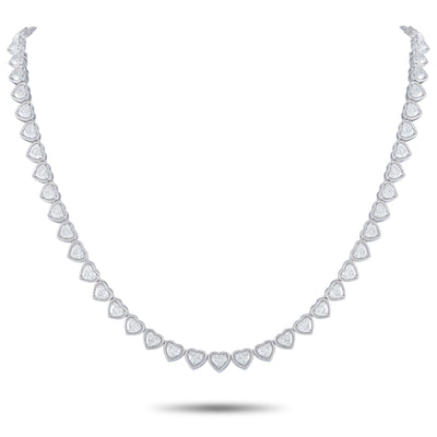 LB Exclusive 18K White Gold 18.75ct Diamond Necklace ANK-19410