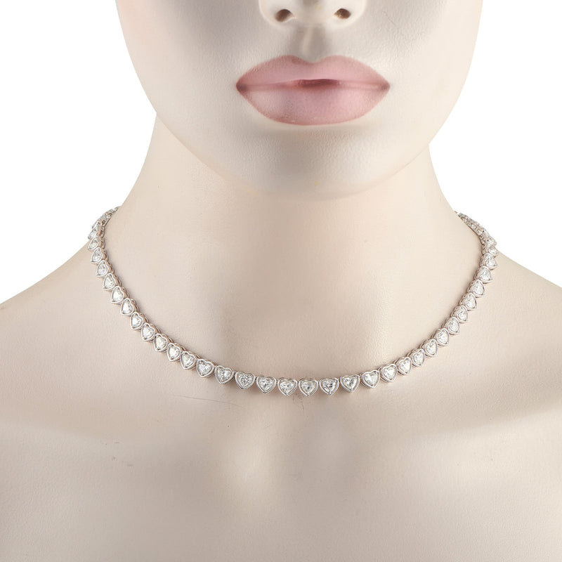 LB Exclusive 18K White Gold 18.75ct Diamond Necklace ANK-19410