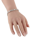LB Exclusive 18K White Gold 14.40ct Diamond Bracelet ALB-20010