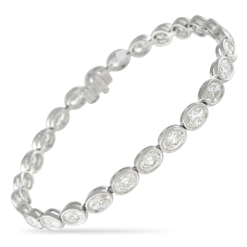 LB Exclusive 18K White Gold 8.05ct Diamond Bracelet ALB-18559-1