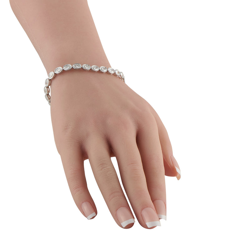 LB Exclusive 18K White Gold 8.05ct Diamond Bracelet ALB-18559-1