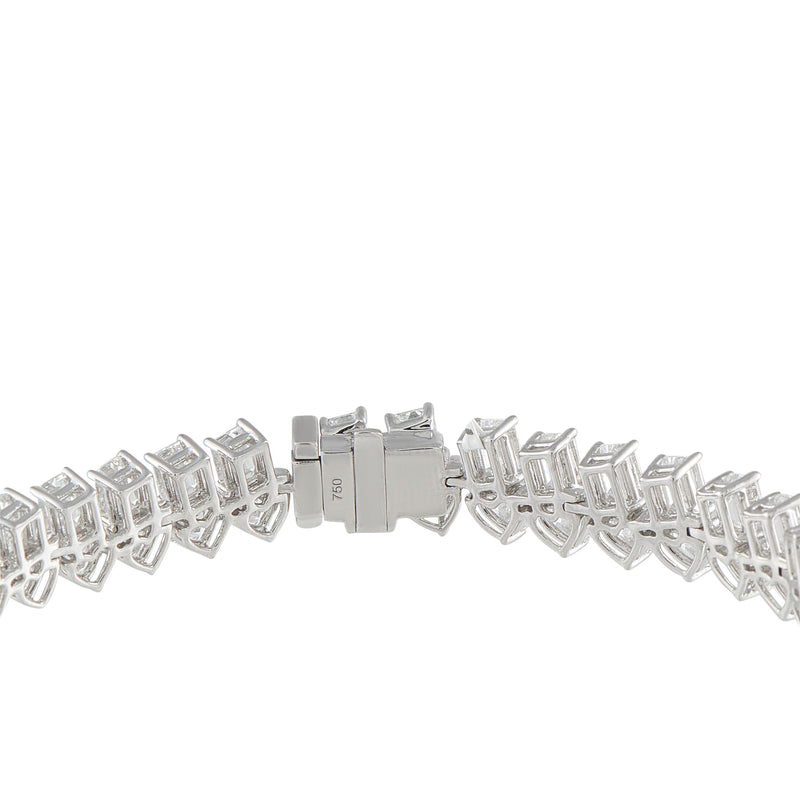 LB Exclusive 18K White Gold 18.30ct Diamond Bracelet ALB-21039