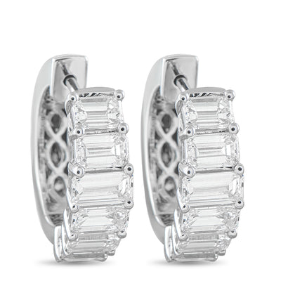LB Exclusive 18K White Gold 1.85ct Diamond Earrings AER-18104-8
