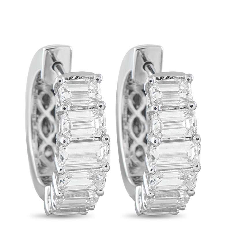 LB Exclusive 18K White Gold 1.85ct Diamond Earrings AER-18104-8