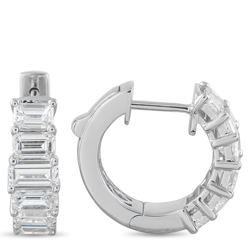 LB Exclusive 18K White Gold 1.85ct Diamond Earrings AER-18104-8