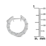LB Exclusive 18K White Gold 3.80ct Diamond Hoop Earrings AER-20760