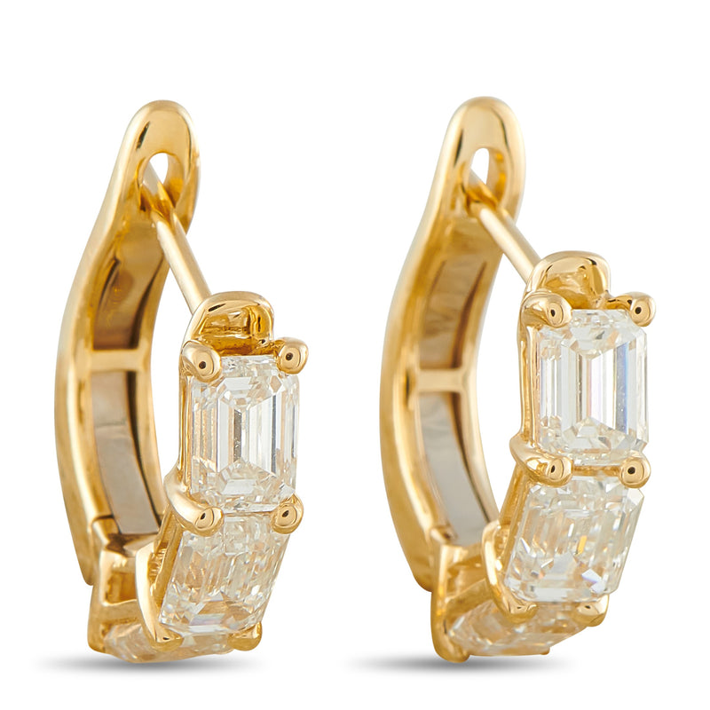 LB Exclusive 18K Yellow Gold 2.85ct Diamond Earrings AER-19394-1-Y